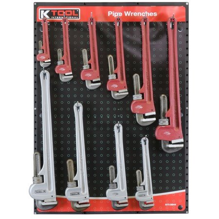 K TOOL INTL Pipe Wrench Display KTI0844